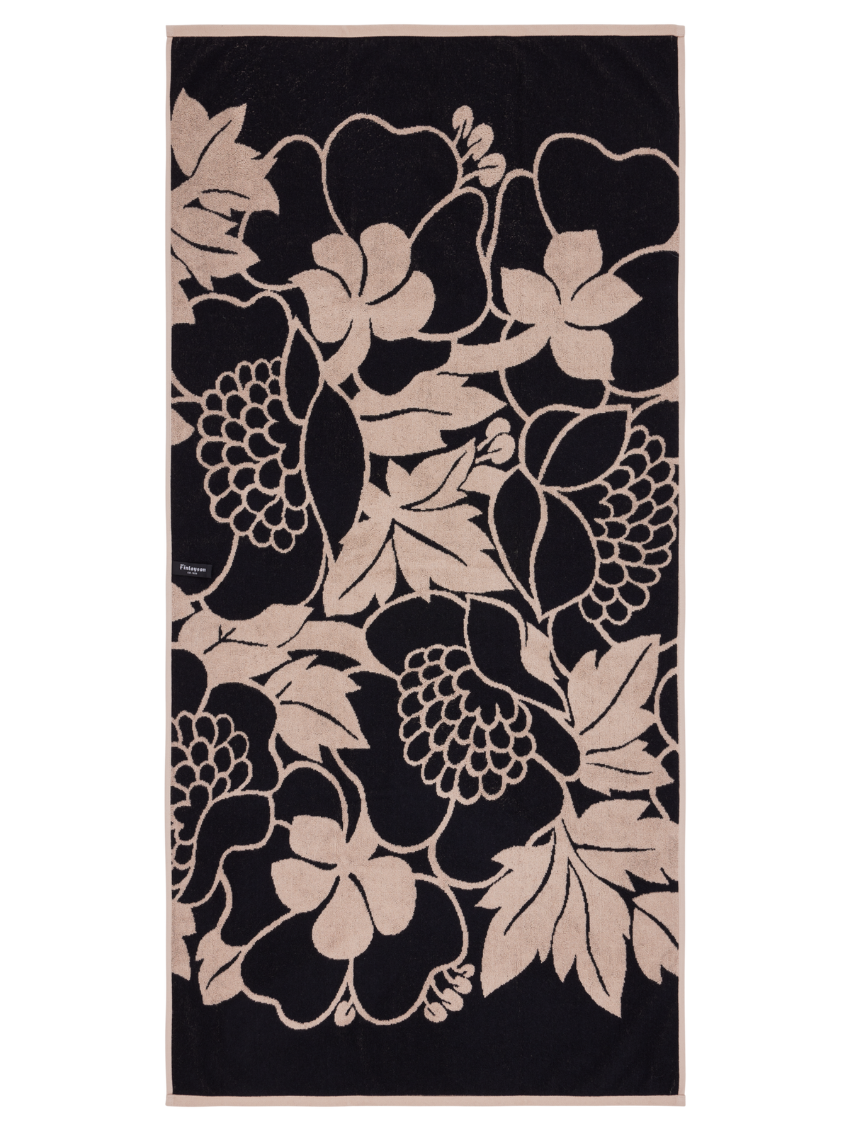 71079-5161-06-06NH_3; Finlayson Annukka Kylpypyyhe Beige / Musta / 70x150 cm