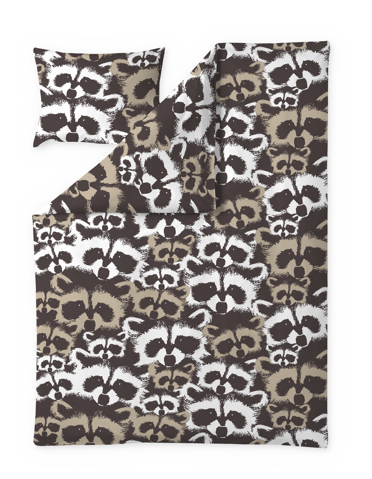 60652-4682-04-06_4; Finlayson Pesue Pussilakanasetti Tummanruskea / Beige / 150x210 + 50x60 cm