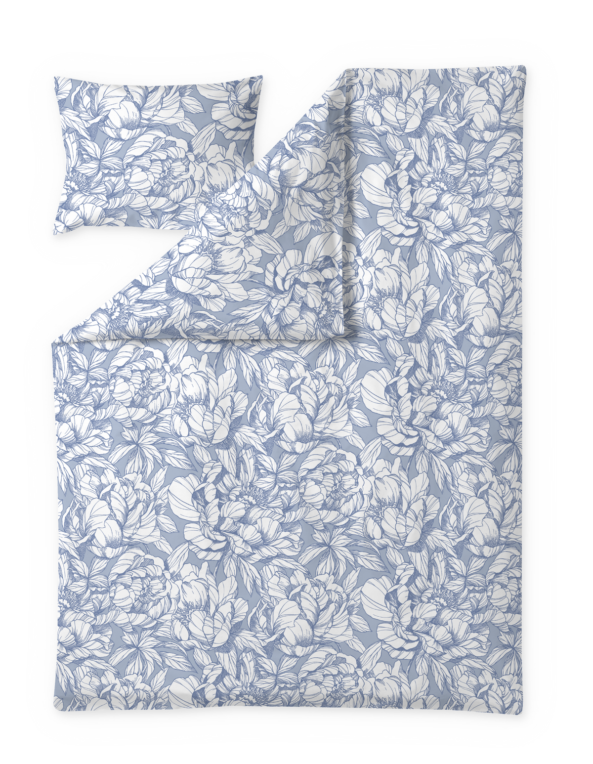 60714-5501-02-06; Finlayson Pioni Tencel-puuvillapussilakanasetti Sininen / 150x210 + 50x60 cm 