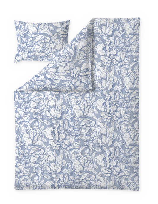 60714-5501-02-06; Finlayson Pioni Tencel-puuvillapussilakanasetti Sininen / 150x210 + 50x60 cm 