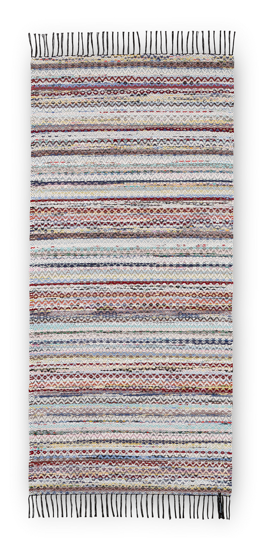 10070-0000-01-01; Finlayson - Kierrätetty Räsypala kierrätetty räsymatto Musta / Multi / 90x200 cm