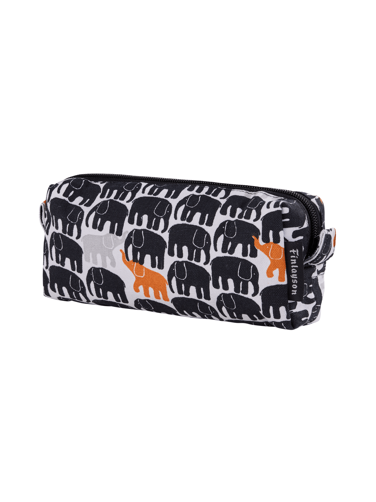 80254-5476-01-05; Finlayson Elefantti Toilettilaukku Musta / Oranssi / 20x9 cm