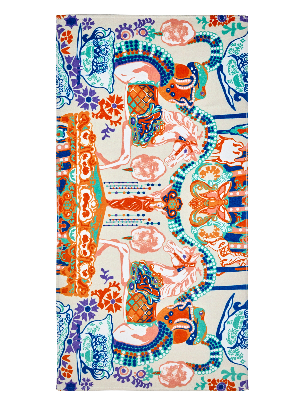 109216-8000; Finlayson Fanfaari Bath towel (Digiprint) Monivärinen / 70x140 cm 