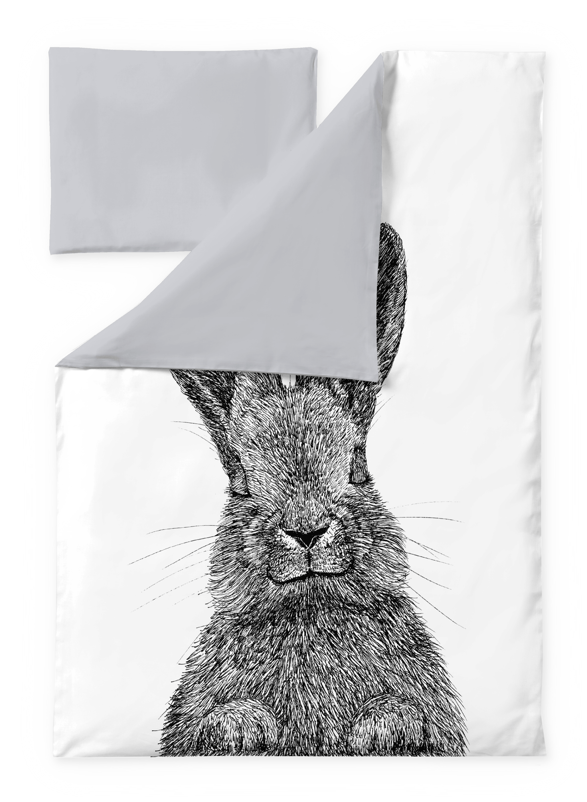 60674-5036-01-06; Finlayson Pupu pussilakanasetti Musta / Valkoinen / 85x125 + 40x60 cm