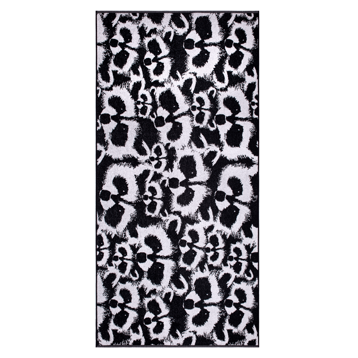 70556-4682-01-06; Finlayson Pesue pyyhe Musta / Valkoinen / 90x180 cm