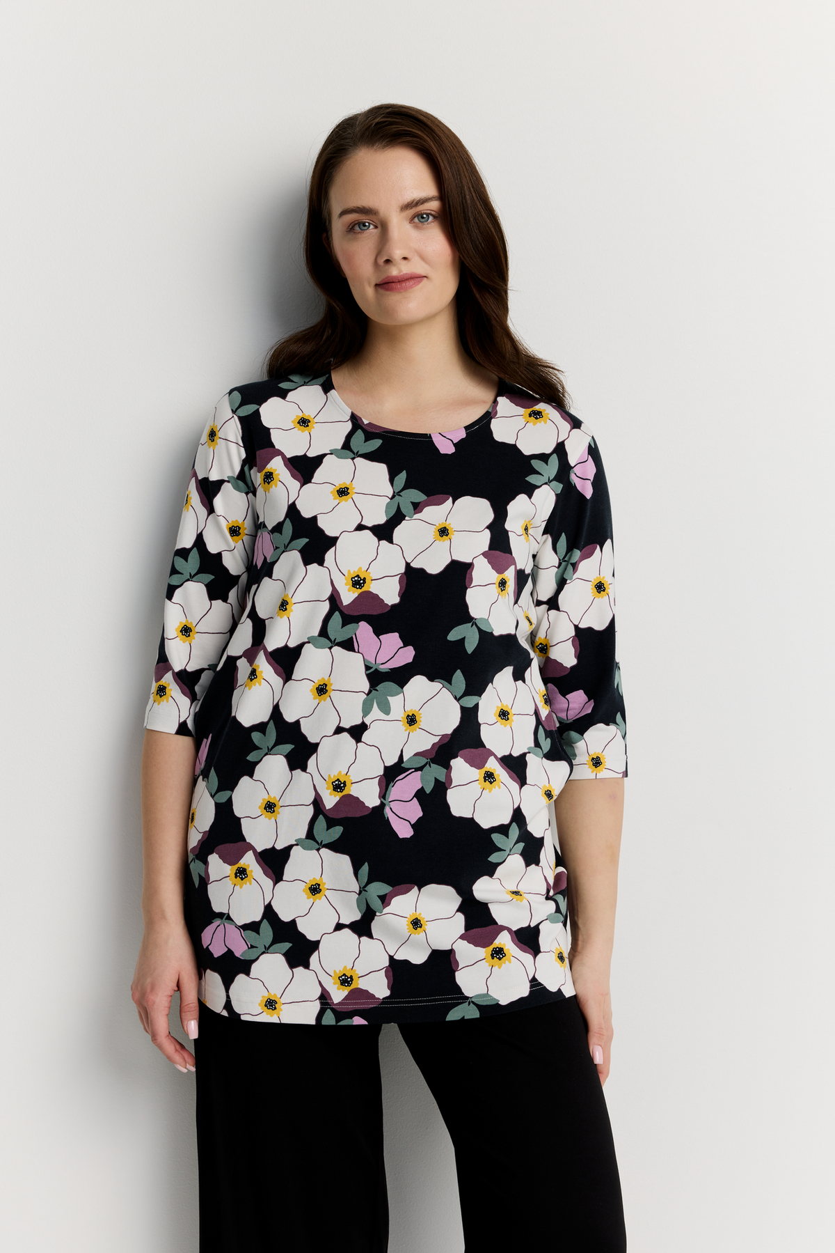 22784448004_4; Finlayson RUUSA Trikootunika Musta / Malva / XL 