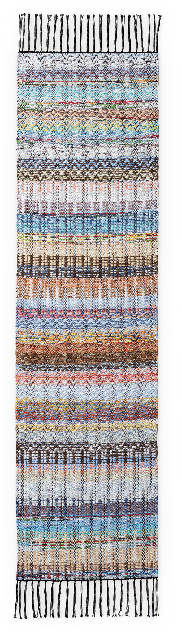Finlayson - Kierrätetty Räsypala kierrätetty räsymatto Musta / Multi / 45x180 cm