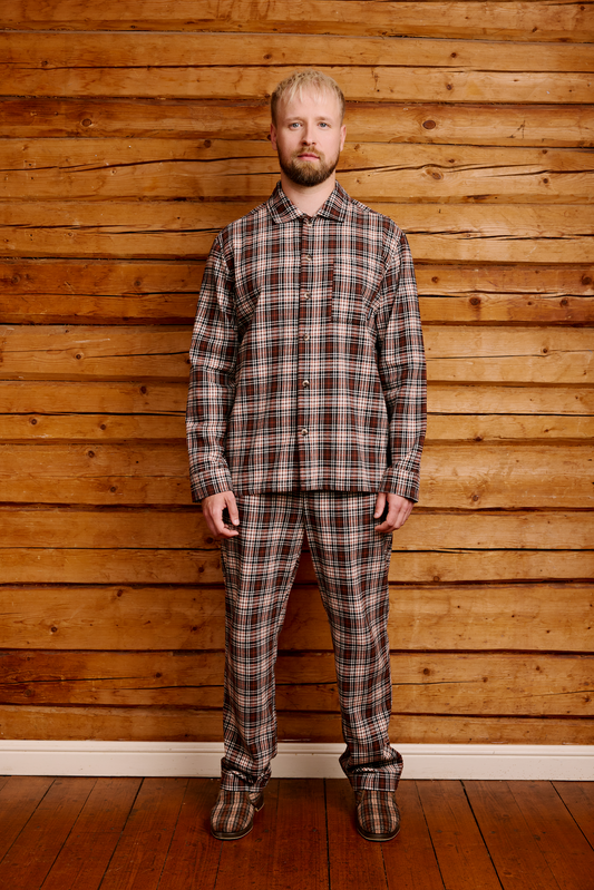 23074364004; 23074364003; 23074364002; 23074364001; Finlayson  Reino Flanellipyjama Ruskea / M 
