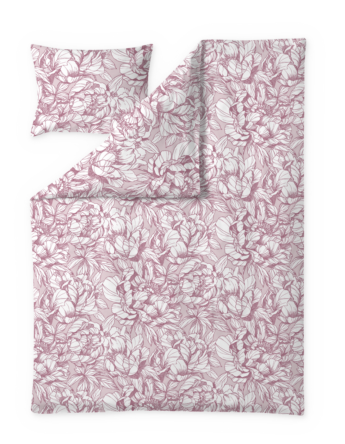 60714-5501-01-06; Finlayson Pioni Tencel-puuvillapussilakanasetti Roosa / 150x210 + 50x60 cm 