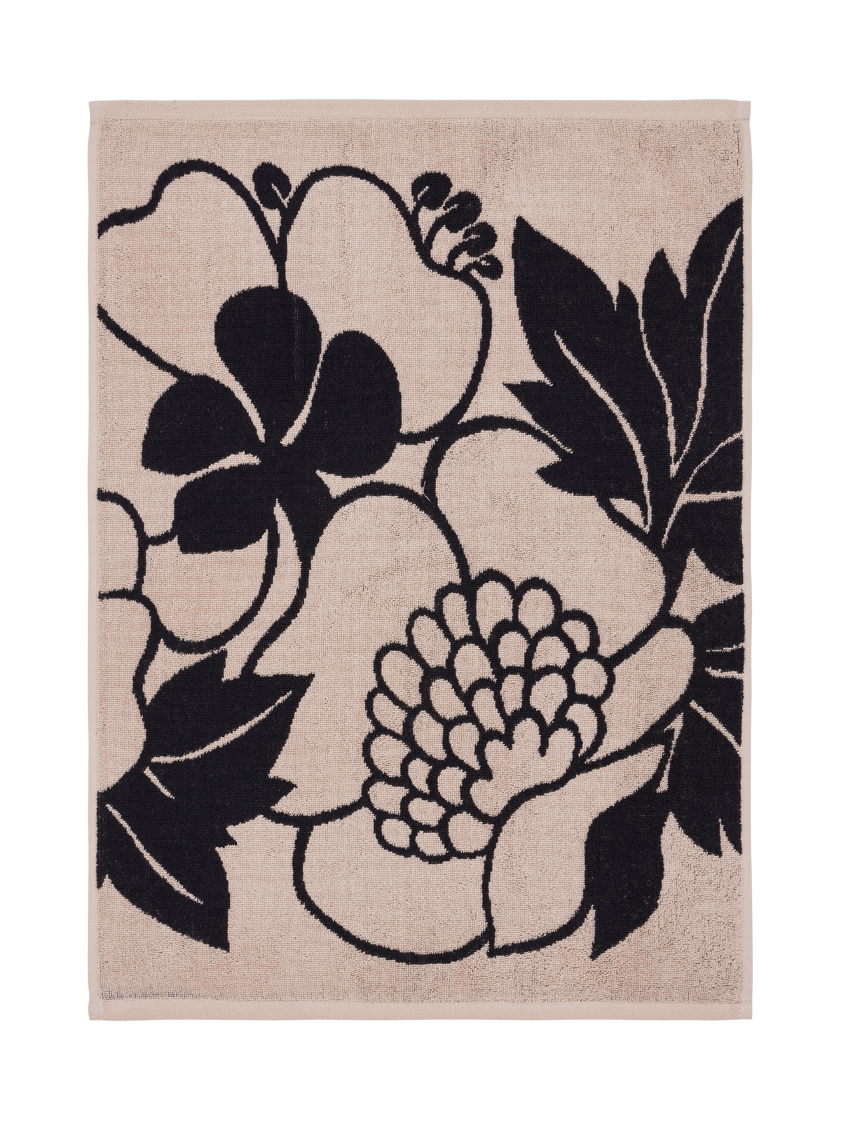 71078-5161-06-12NH_2; Finlayson Annukka Käsipyyhe Beige / Musta / 50x70 cm 